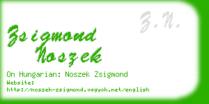 zsigmond noszek business card